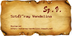 Sztáray Vendelina névjegykártya